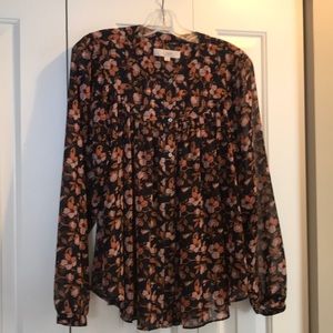 LOFT floral blouse in excellent condition
